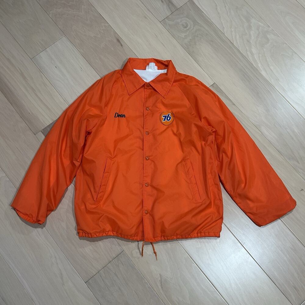Vintage Union 76 Oil Gas Nylon Jacket Lined Long Sleeve Men’s Large